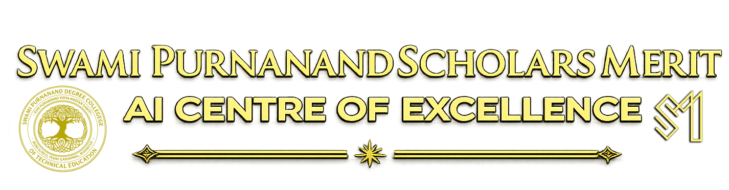 Swami Purnanand Scholars Merit AI Centre of Excellence logo