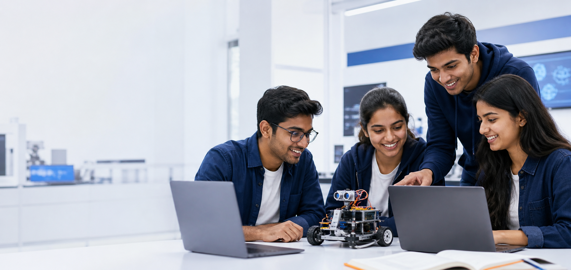 Students learning with AI at SM-ACE